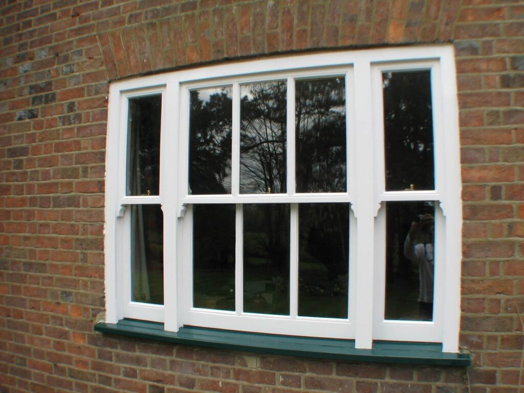 Refurbished wooden sash window